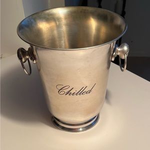 Pottery Barn Antique Silver Champagne Wine Ice Bucket
